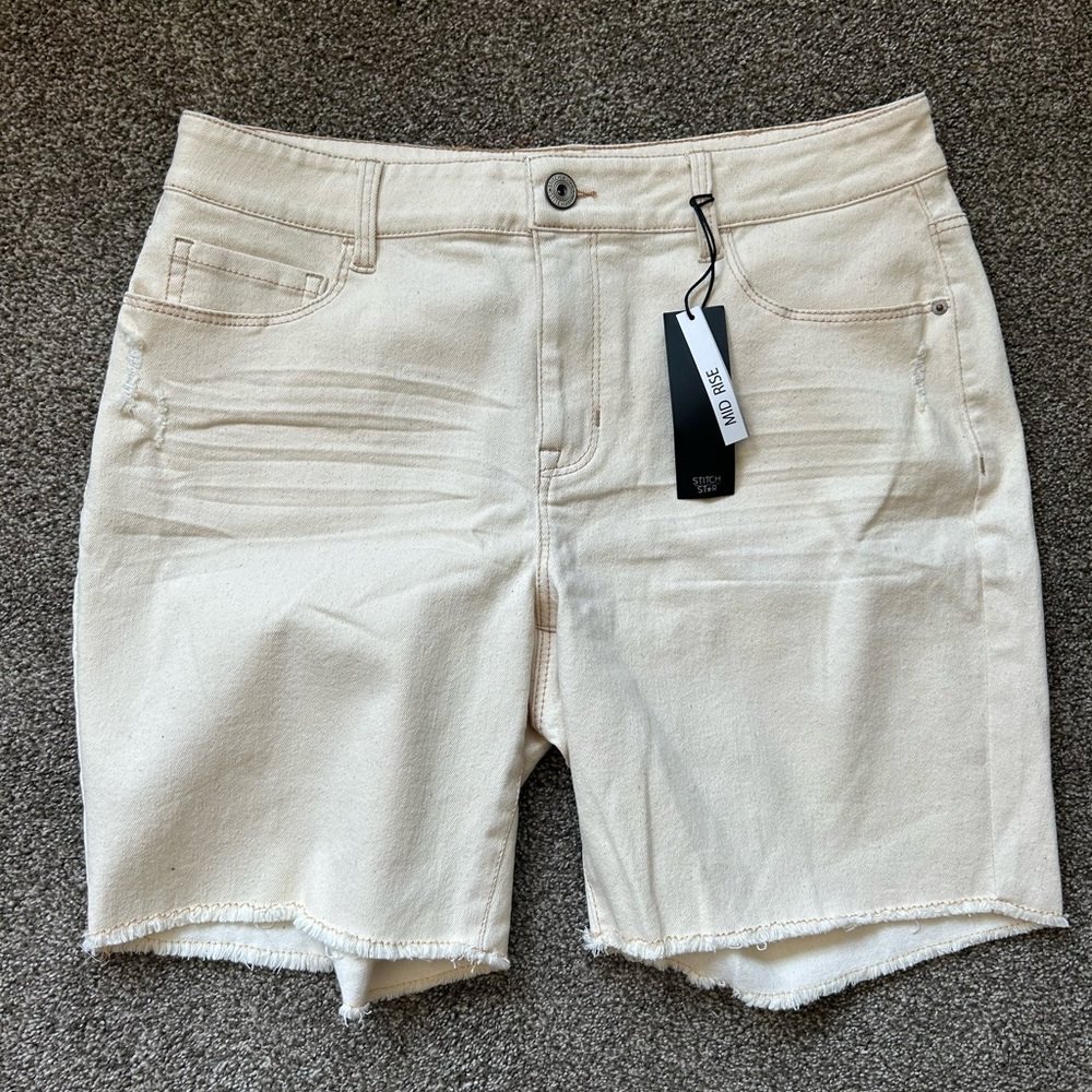 Women's Cream Jean Shorts